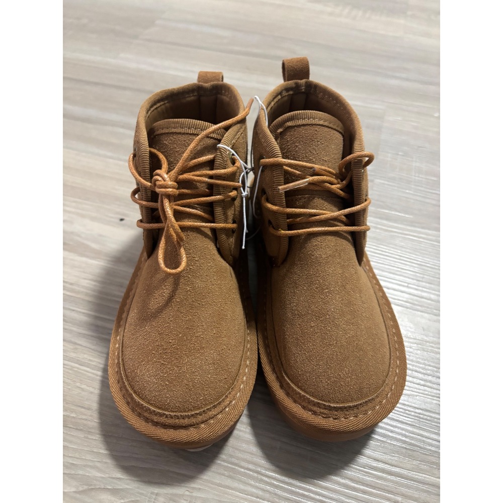 Strauss + Ramm Kids Gerrit LYB988 Tan Suede Chukka Boots Faux Fur Lined Size 13M